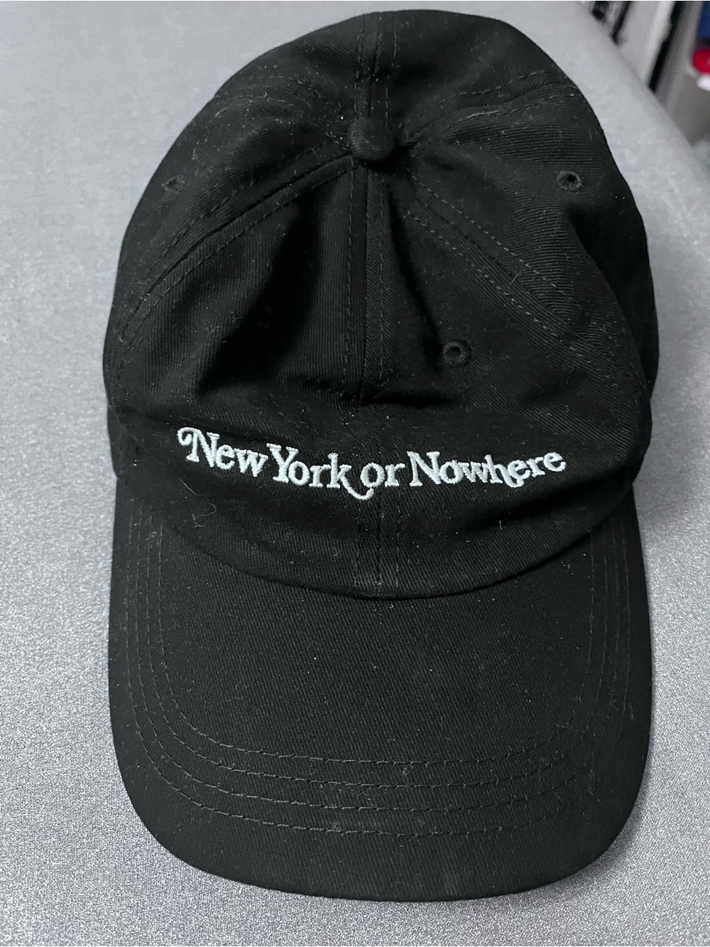 New York or Nowhere Black Baseball Cap